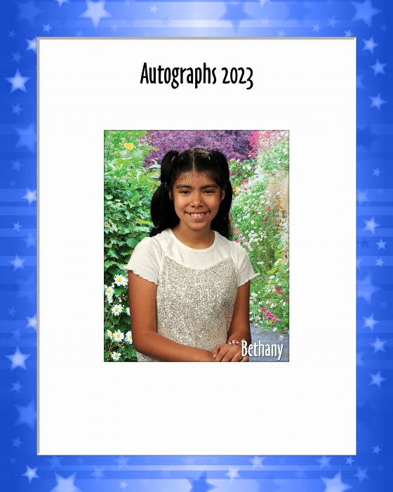 1 – 8x10 Signature Mat with student image, name and year