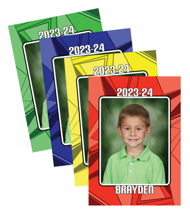 4 - 2x3 Color Magnets. Includes name and year.